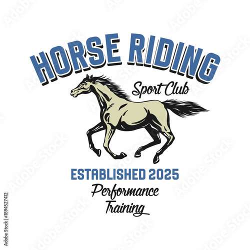 Horse Riding Sport Club Emblem Vector Design