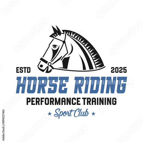 Horse Riding Sport Club Emblem Vector Design