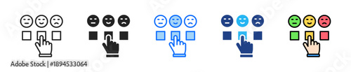Employee Poll Icon Set Multiple Style Collection