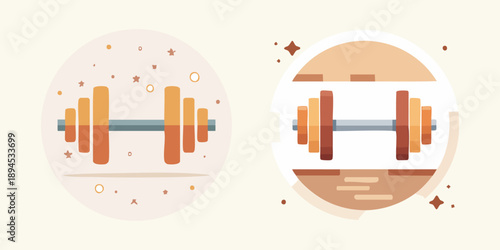 Vector illustration of a dumbell for fitness