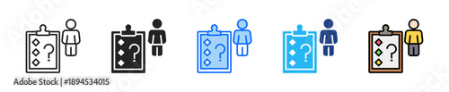Staff Survey Icon Set Multiple Style Collection