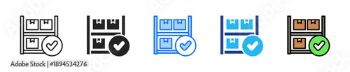 Stock Check Icon Set Multiple Style Collection
