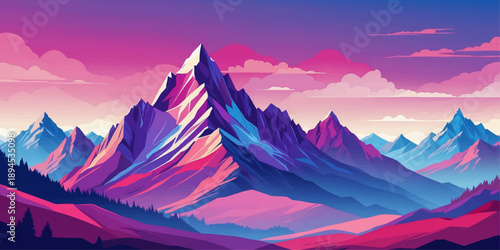 A breathtaking panorama of the snow covered Alps peaks captures the glowing transition of sunrise and sunset over a high mountain landscape where clouds drift through the winter valley at morning ligh