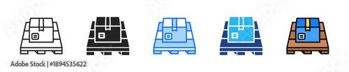 Pallet Tracking Icon Set Multiple Style Collection