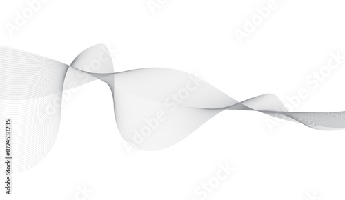 Abstract wave element for design. Digital frequency track equalizer. Stylized line art background. Vector. Wave with lines created using blend tool. Curved wavy line, smooth stripe. illustration