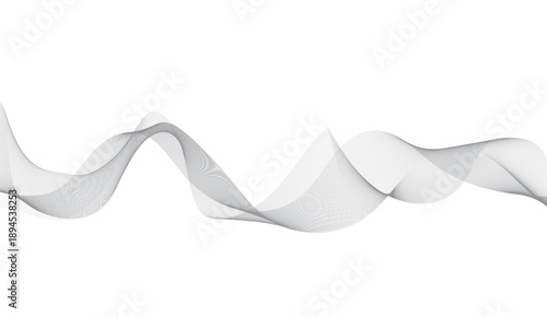 Abstract wave element for design. Digital frequency track equalizer. Stylized line art background. Vector illustration. Wave with lines created using blend tool. Curved wavy line. 