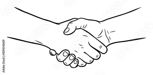 Two individuals shaking hands as a powerful symbol of agreement and partnership, perfect for corporate themes, communication, and successful negotiations.