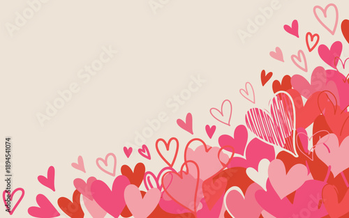 Romantic heart background with copy space