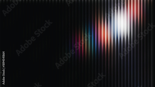 Abstract Glass ripple texture with dark gradient background and vivid colors . Futuristic distortion, moody abstract glow