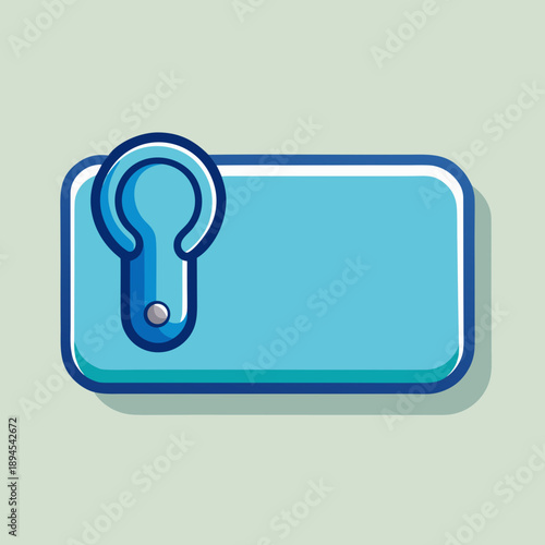 Blue rectangular sign featuring an earplug symbol for hearing protection