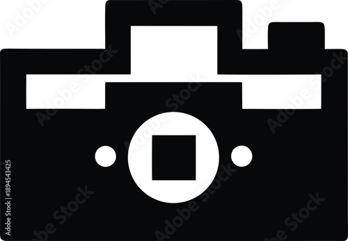 time lapse camera shutter silhouette vector illustration on transparent background