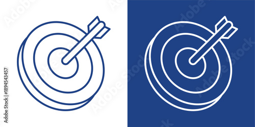 Target Blue And White Icon Style Collection
