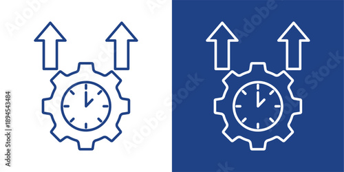Productivity Blue And White Icon Style Collection