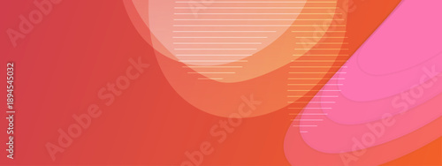 Energetic red and orange background featuring fluid pink wave shapes