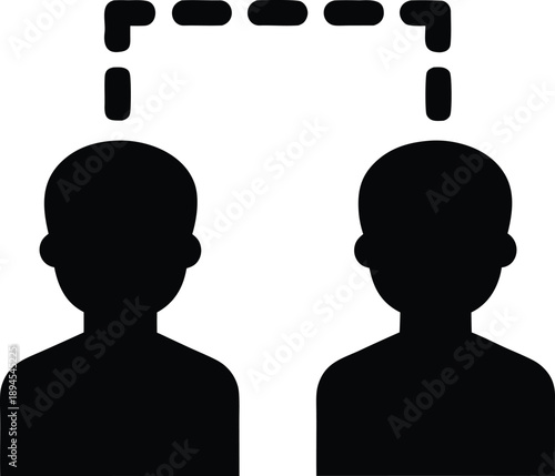 echo reflection lines silhouette vector illustration on transparent background