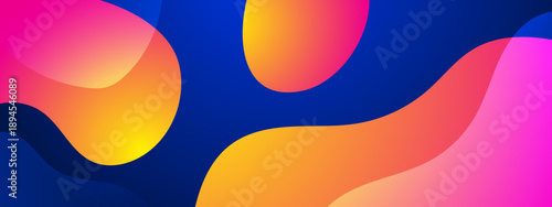 Modern abstract liquid blobs background with vibrant color flow
