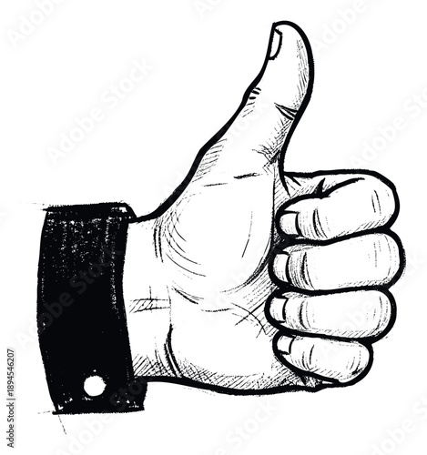A powerful hand gesture signifying agreement, success, and positive feedback, perfect for communication, business, and endorsement related projects