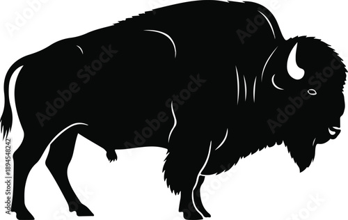 Bison Walking Silhouette