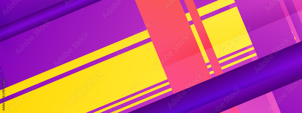 Fototapeta premium Eye catching abstract background featuring bold yellow and purple geometric stripes with a modern artistic touch
