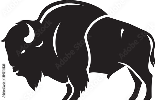 Bison Calm Walk Silhouette