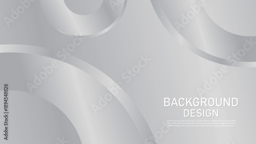 Minimal White Abstract Background with Soft Curved Shapes