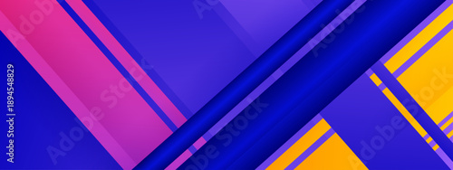 Modern abstract vector background with vibrant blue and pink diagonal lines and geometric shapes for professional design projects