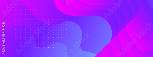 Deep purple and violet layered liquid shapes featuring a modern halftone dot pattern for tech and creative projects