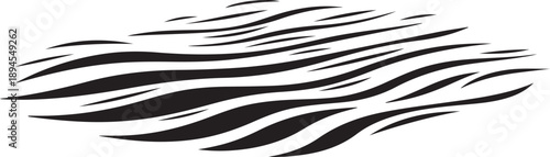 Abstract black and white wavy lines illustration design element