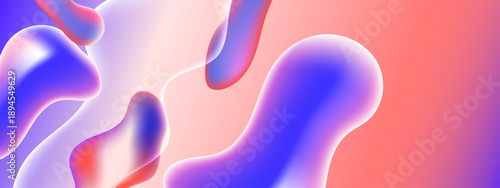 Futuristic fluid shapes with glowing soft gradients and organic motion