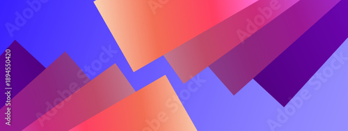 Creative overlapping geometric planes with high contrast blue and orange