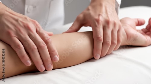 Wallpaper Mural Therapist Massages Human Arm With Hands Torontodigital.ca