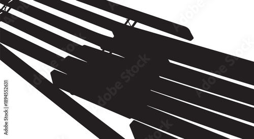 Silhouette of skier speeding down snowy mountain slope fast