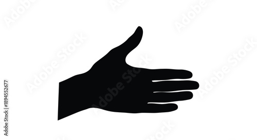 A black silhouette of a hand displaying a thumbs up gesture