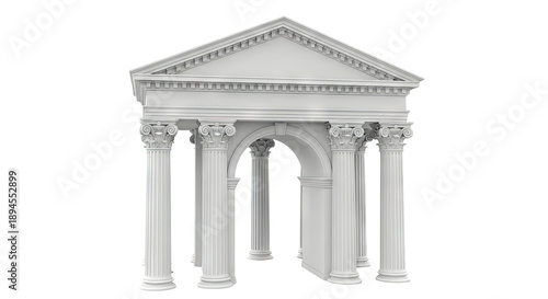 Classical Ionic Archway with Columns