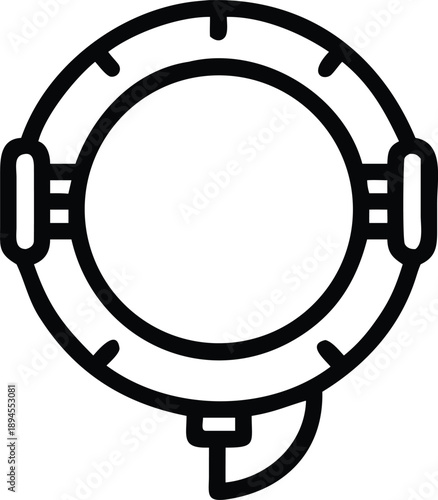 Abstract vector illustration of a casino gambling background featuring a blank round frame with glass circles and gears designed as an isolated poker chip or lifebuoy icon symbol