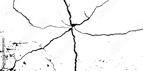 A weathered grunge texture of an old cracked concrete wall featuring a rough stone pattern and aged paint on a dirty surface with a broken border design