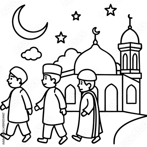 “Ramadan Boy Going for Namaz”