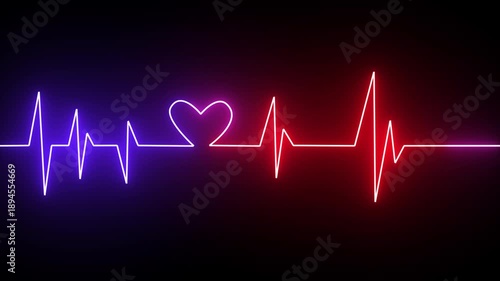Neon pulse and heart beat