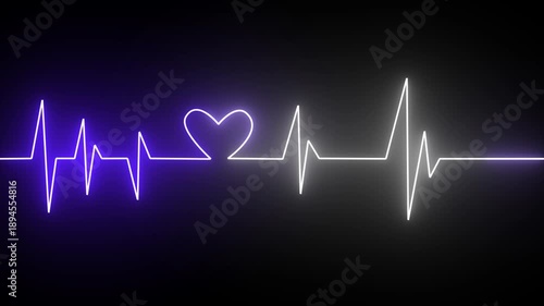 Neon pulse and heart beat