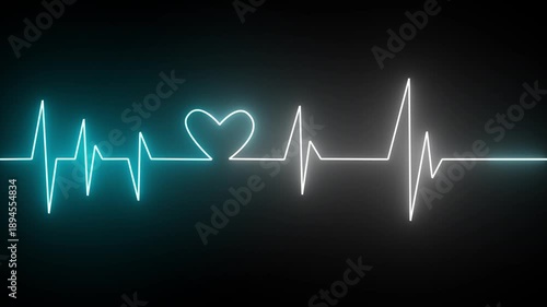 Neon pulse and heart beat