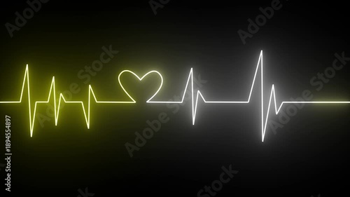 Neon pulse and heart beat