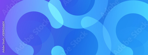 Modern blue backdrop featuring soft fluid liquid shapes and geometric circular line patterns