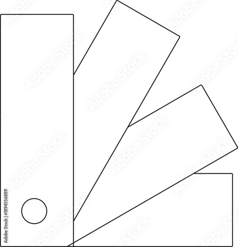 Color Fan Symbols. Creative studio and art icons. Commercial and publishing policy signs. Color swatch fan symbol 
