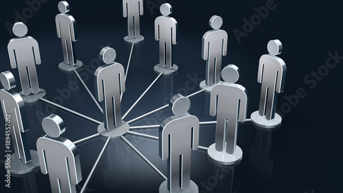 人型アイコンのネットワーク