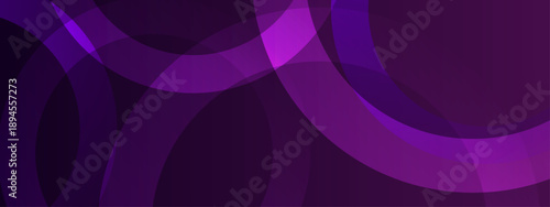 Artistic dark purple background with overlapping transparent circles and rings creating a sense of dynamic motion and depth