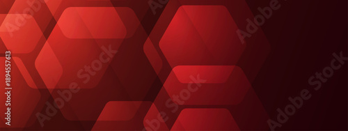 Dark red technological background with overlapping hexagonal honeycomb patterns