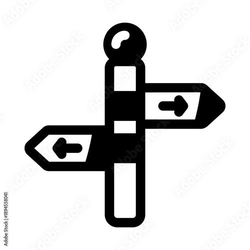 A linear style icon representing signboard