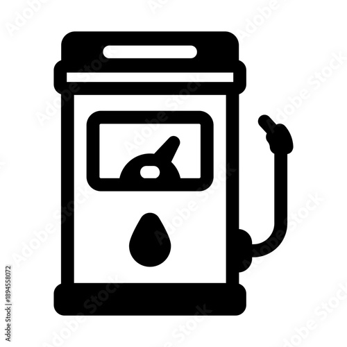 A line style icon showing fuel station