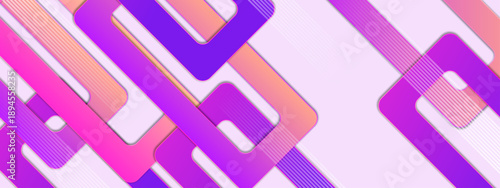 Colorful abstract background with pink and purple diagonal frames on a light lavender base