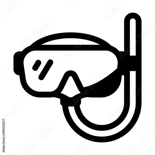 A line style icon showing snorkel
